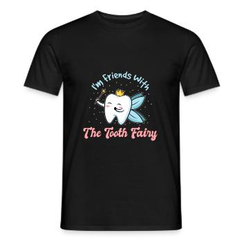 Assistante dentaire - T-shirt homme - noir - Devant - AI Model Male 178 light (178cm)