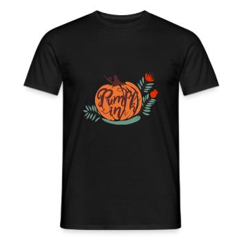 meap pumpkin - Men's T-Shirt - black - Front - AI Model Male 178 light (178cm)