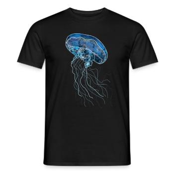 La méduse - T-shirt homme - noir - Devant - AI Model Male 178 light (178cm)