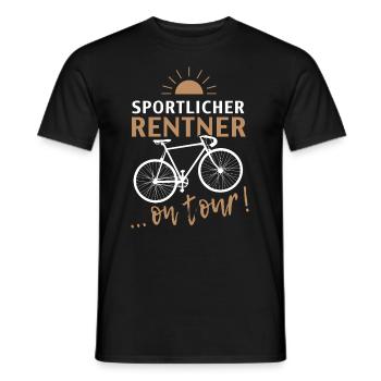 Rentner Rente Ruhestand Fahrrad Geschenk Rennrad - Männer T-Shirt - Schwarz - Vorne - AI Model Male 178 light (178cm)