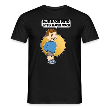 Sauer macht lustig bitter macht wach Techno XTC - Männer T-Shirt - Schwarz - Vorne - AI Model Male 178 light (178cm)
