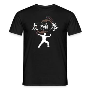 Tai Chi Chaun - Taijiquan - boîtes d'ombre - T-shirt homme - noir - Devant - AI Model Male 178 light (178cm)