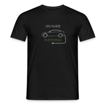 Ich fahre elektrisch - Männer T-Shirt - Schwarz - Vorne - AI Model Male 178 light (178cm)