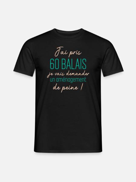60 ans anniversaire - T-shirt homme - noir