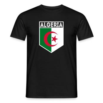 Algerien Algeria Flagge Fahne Wappen - Männer T-Shirt - Schwarz - Vorne - AI Model Male 178 light (178cm)