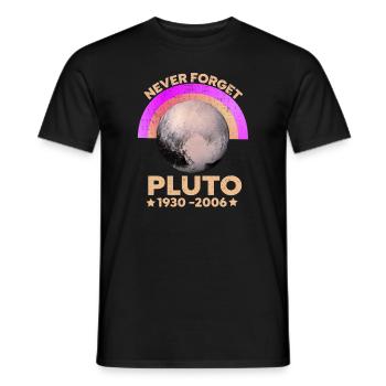 Vintage Never Forget Pluton - T-shirt drôle - T-shirt homme - noir - Devant - AI Model Male 178 light (178cm)