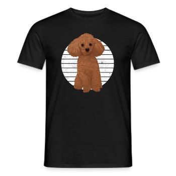 Dog Paw Animal Lover Poodle - Men's T-Shirt - black - Front - AI Model Male 178 light (178cm)