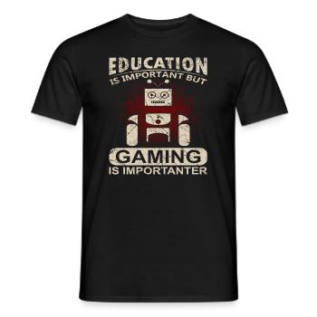 Gamer Gambler Player Gift Idea - Men's T-Shirt - black - Front - AI Model Male 178 light (178cm)
