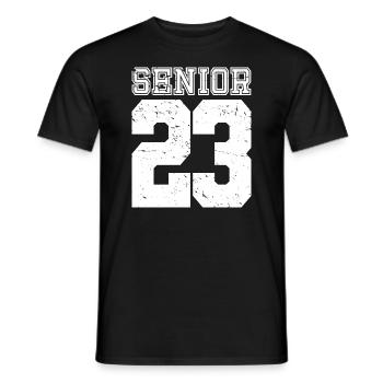 Senior 2023 Distressed Graduated Graduation Gift - Men's T-Shirt - black - Front - AI Model Male 178 light (178cm)