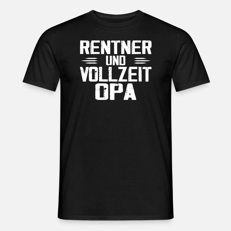Rentner sondern Vollzeit Opa - Männer T-Shirt - Schwarz