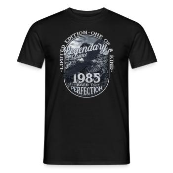 Legendary since 1985 - Men's T-Shirt - black - Front - AI Model Male 178 light (178cm)