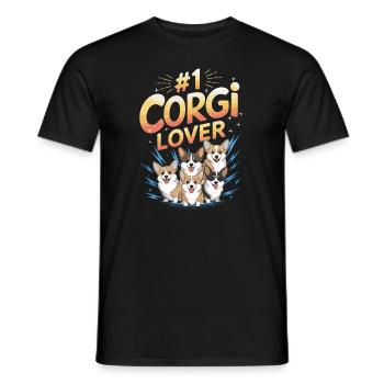 Corgi Lover Geschenk Vintage Bootleg Rap Corgi - Männer T-Shirt - Schwarz - Vorne - AI Model Male 178 light (178cm)