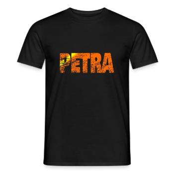 Nom de l’inscription Petra Name - T-shirt homme - noir - Devant - AI Model Male 178 light (178cm)