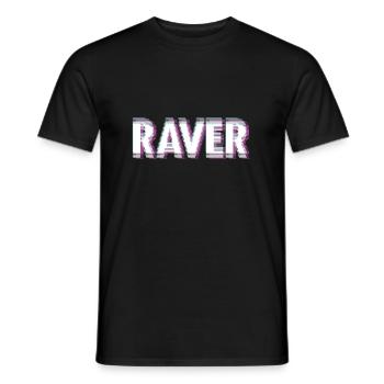 Raver - Männer T-Shirt - Schwarz - Vorne - AI Model Male 178 light (178cm)