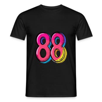88 Number Comic - Men's T-Shirt - black - Front - AI Model Male 178 light (178cm)