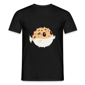 Kugelfisch - Männer T-Shirt - Schwarz - Vorne - AI Model Male 178 light (178cm)