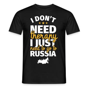 Russland Russe Heimat Russlandliebhaber Geschenk - Männer T-Shirt - Schwarz - Vorne - AI Model Male 178 light (178cm)