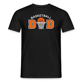 Papa Basketball - Männer T-Shirt - Schwarz - Vorne - AI Model Male 178 light (178cm)