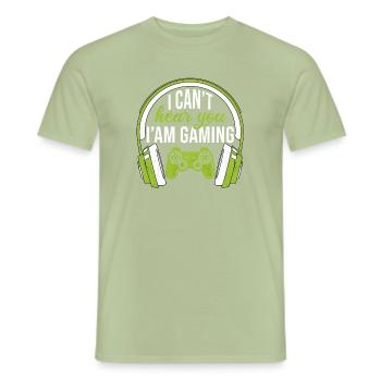 Gambling Gamer Gamer Gambler disant drôle - T-shirt homme - vert sauge - Devant - AI Model Male 178 light (178cm)