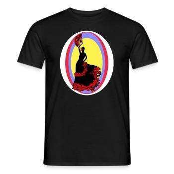 Dama flamenca - T-shirt homme - noir - Devant - AI Model Male 178 light (178cm)