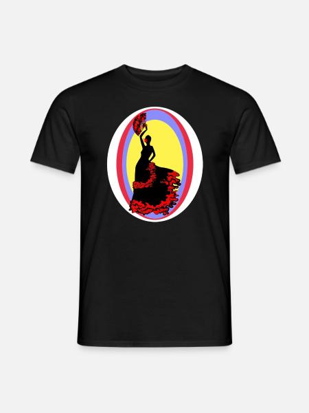 Dama flamenca - Men's T-Shirt - black