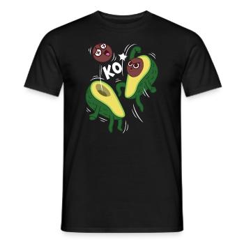 Avocado vs Avocado - Men's T-Shirt - black - Front - AI Model Male 178 light (178cm)