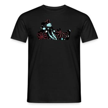 Flamenco Floral Word Only - Men's T-Shirt - black - Front - AI Model Male 178 light (178cm)