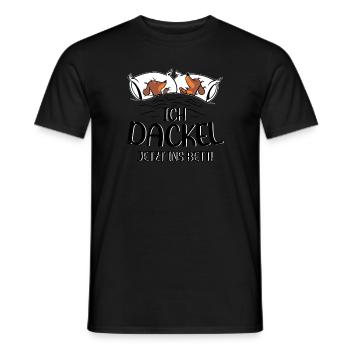 Hund Dackel Ich Dackel Jetzt Ins Bett - Männer T-Shirt - Schwarz - Vorne - AI Model Male 178 light (178cm)