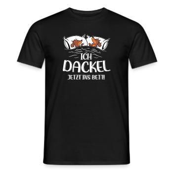 Hund Dackel Ich Dackel Jetzt Ins Bett - Männer T-Shirt - Schwarz - Vorne - AI Model Male 178 light (178cm)