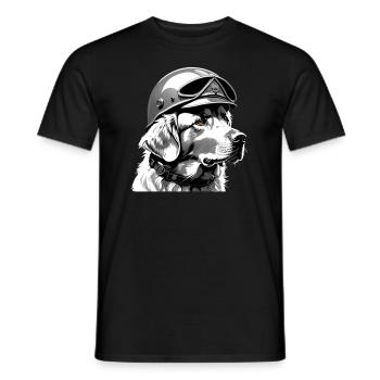 Golden retriever - T-shirt homme - noir - Devant - AI Model Male 178 light (178cm)