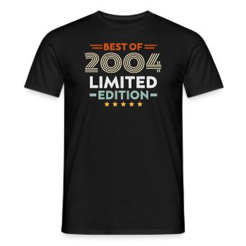 Retro 2004 Vintage 20-jähriges Jubiläum 20-jähriges Jubiläum Geschenk 20 Jahre - Männer T-Shirt - Schwarz - Vorne - AI Model Male 178 light (178cm)