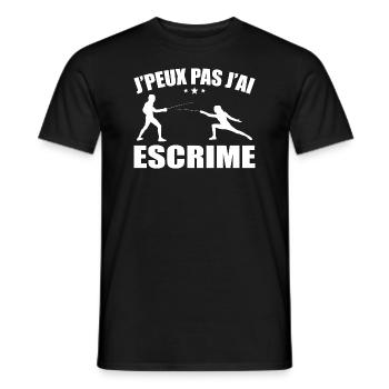Ich kann nicht fechten - Männer T-Shirt - Schwarz - Vorne - AI Model Male 178 light (178cm)
