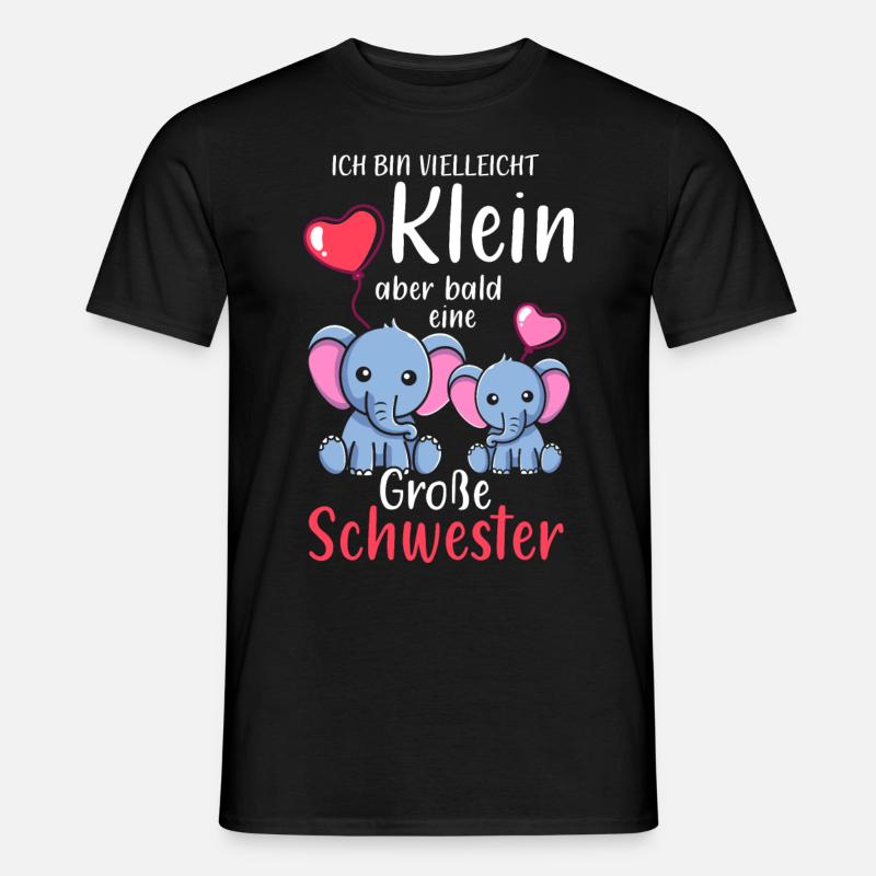 Ich Bin Klein Aber Bald Eine Große Schwester - Männer T-Shirt - Schwarz