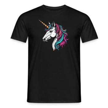 Magisches Einhorn 02 - Männer T-Shirt - Schwarz - Vorne - AI Model Male 178 light (178cm)