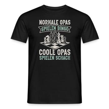 Schach Opa Schachspieler Schachbrett - Männer T-Shirt - Schwarz - Vorne - AI Model Male 178 light (178cm)