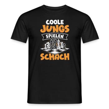 Schach Jungs Schachspieler Jungen - Männer T-Shirt - Schwarz - Vorne - AI Model Male 178 light (178cm)
