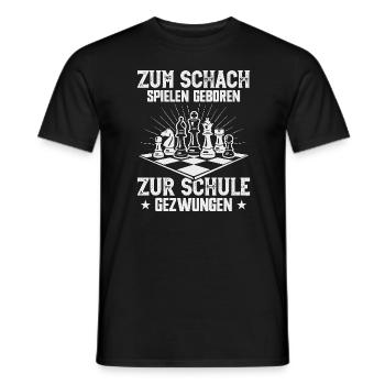 Zum Schach spielen geboren Schachspieler - Männer T-Shirt - Schwarz - Vorne - AI Model Male 178 light (178cm)
