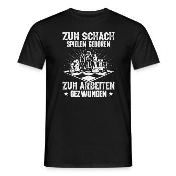Zum Schach spielen geboren Schachspieler - Männer T-Shirt - Schwarz - Vorne - AI Model Male 178 light (178cm)