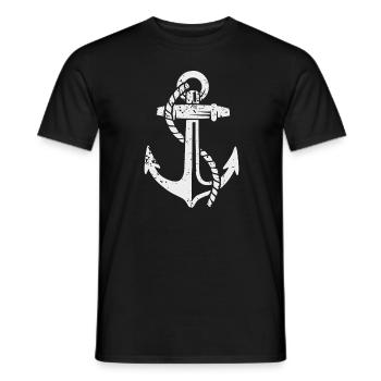 Anker Seemann Seefahrt Schifffahrt - Männer T-Shirt - Schwarz - Vorne - AI Model Male 178 light (178cm)