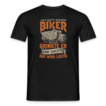 Motorradfahrer Motorrad Biker - Männer T-Shirt - Schwarz - Vorne - AI Model Male 178 light (178cm)