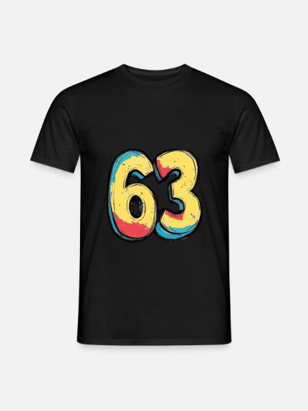 63 Number Comic - Men's T-Shirt - black