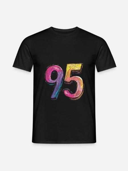 95 Number Comic - Men's T-Shirt - black