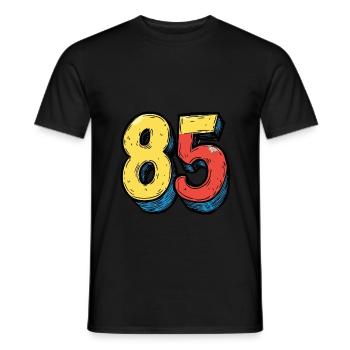 85 Number Comic - Men's T-Shirt - black - Front - AI Model Male 178 light (178cm)