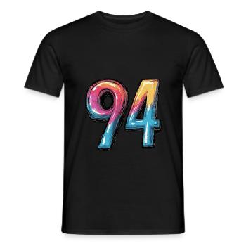 Bande dessinée à 94 numéros - T-shirt homme - noir - Devant - AI Model Male 178 light (178cm)