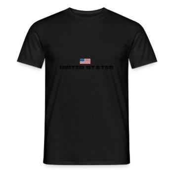 United States - Men's T-Shirt - black - Front - AI Model Male 178 light (178cm)
