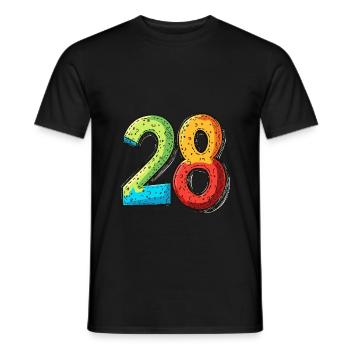 28 Number Comic - Men's T-Shirt - black - Front - AI Model Male 178 light (178cm)