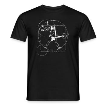 Gitarre - Männer T-Shirt - Schwarz - Vorne - AI Model Male 178 light (178cm)