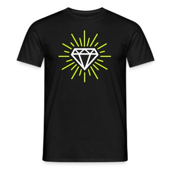 diamant - T-shirt homme - noir - Devant - AI Model Male 178 light (178cm)