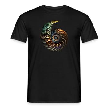 Spirale de Fibonacci - T-shirt homme - noir - Devant - AI Model Male 178 light (178cm)