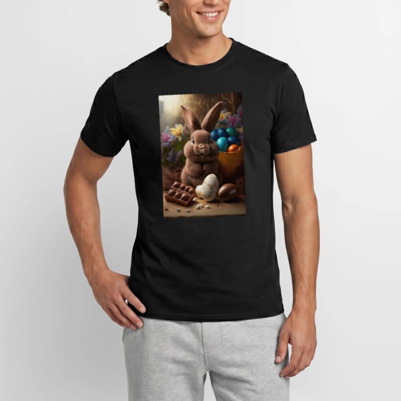 Easter Happy Easter Easter Eggs Chocolate Sweet Men’s T-shirt